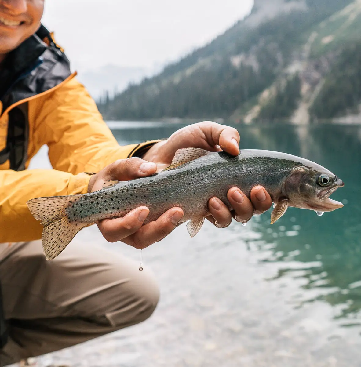 The cutthroat trout fish lives in lake.